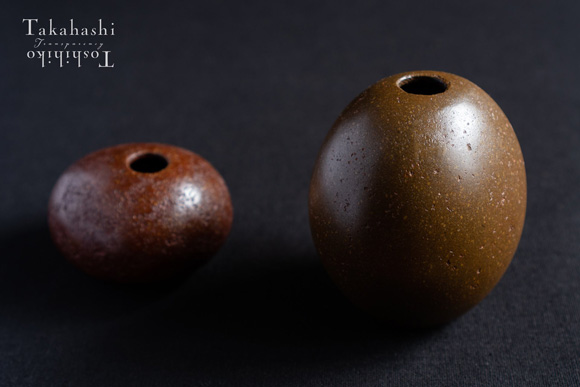 高橋敏彦さんの乾漆の花器